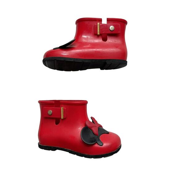 Mini Melissa + Disney Mickey And Minnie Boots Size 10 - Picture 2 of 6